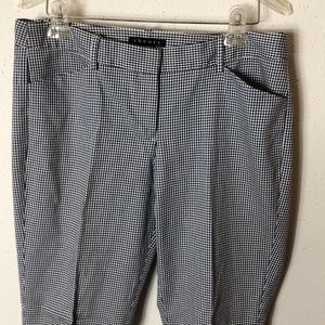 Theory Women's Classic Skinny Pans black and white plaid Viscose Blend  …
